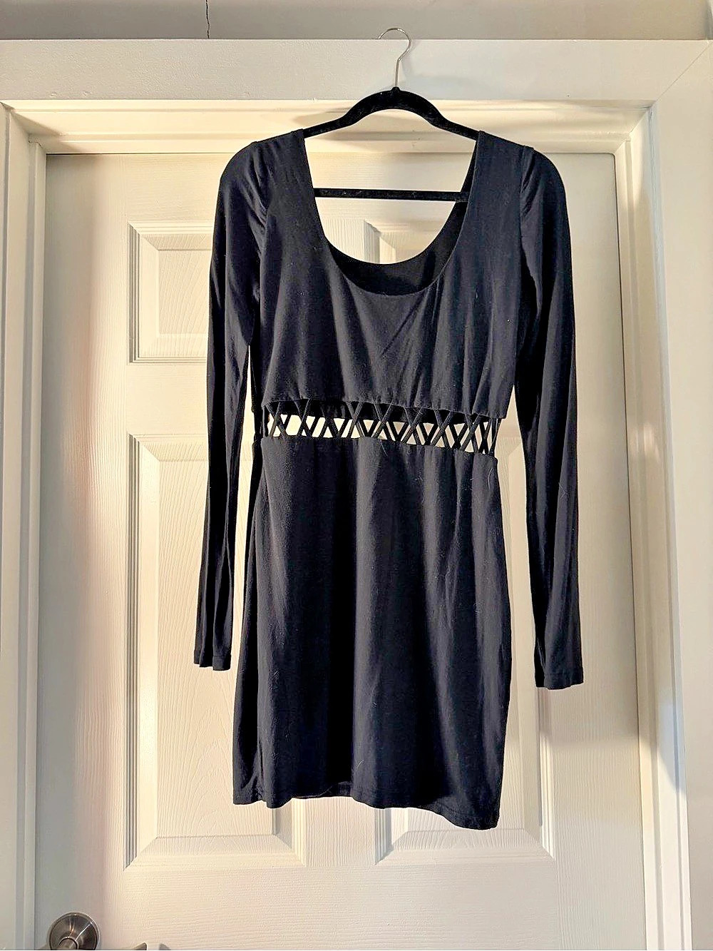 ark & co. Black Cutout Mini/body con Dress Size Large